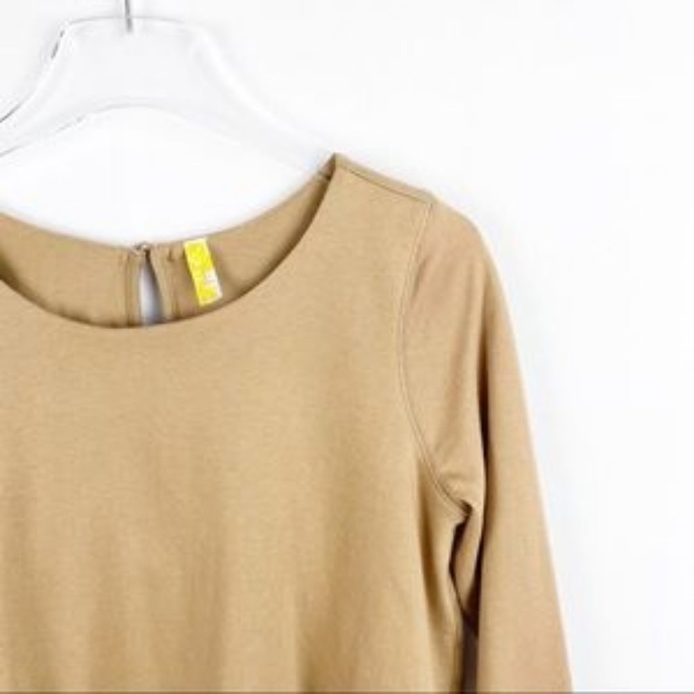 Free People Tan Brown Flowy Long Sleeve Blouse Top Size XS - Picture 4 of 8